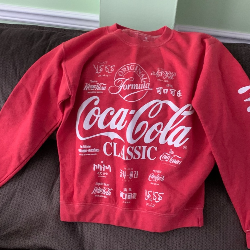 Red Coca Cola sweatshirt size small never worn